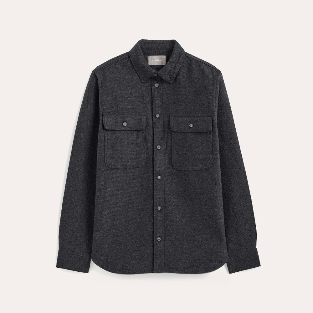 Everlane Men's Heavyweight Overshirt | Uniform Sweater in Charcoal Heather